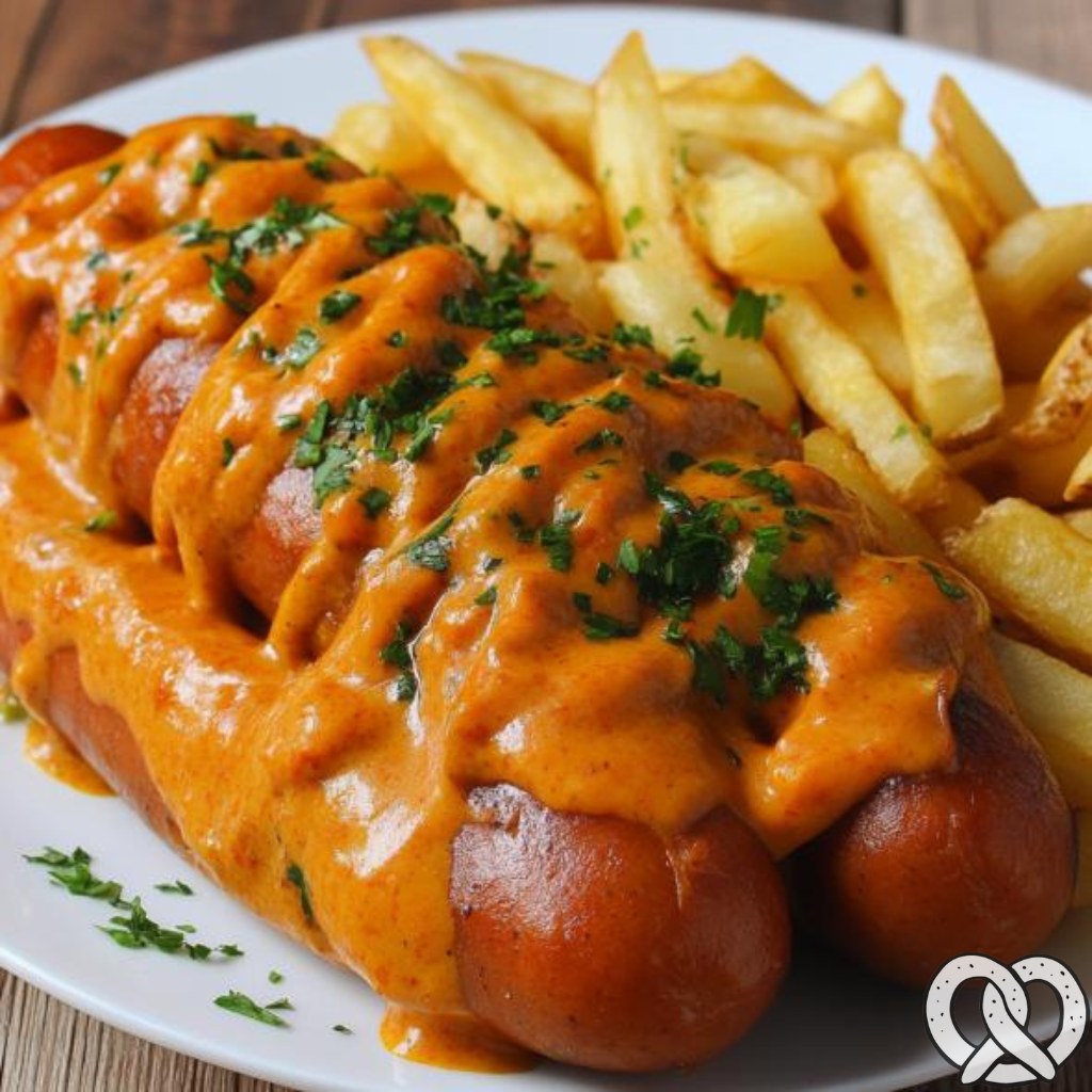 Currywurst mit knusprigen Pommes