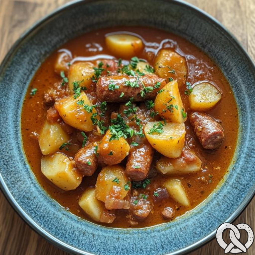 Kartoffelgulasch mit Wurst