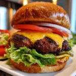 airfryer cheeseburger