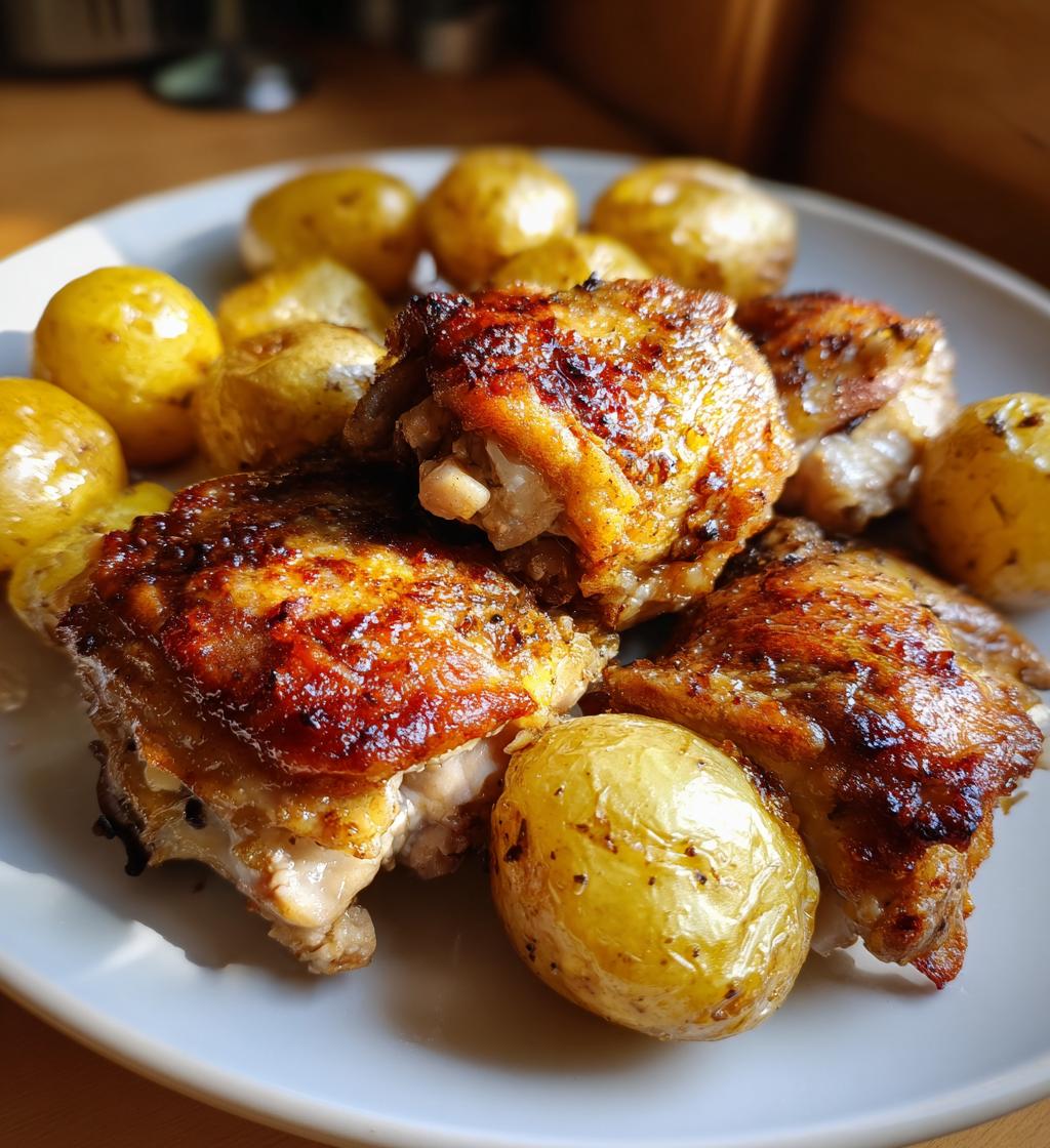 airfryer chicken and potatoes