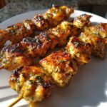 airfryer lemon pepper chicken skewers