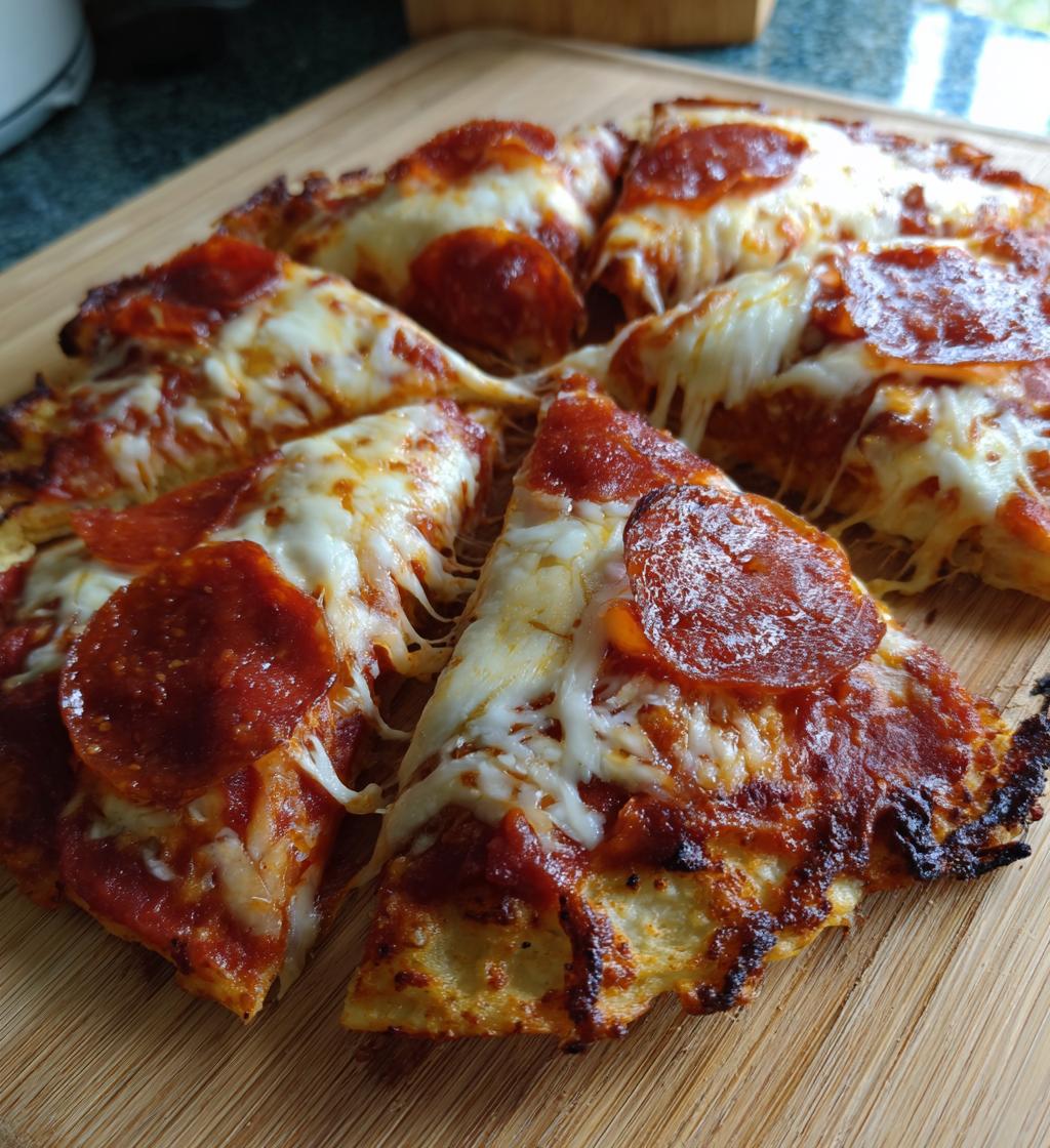 airfryer pizza tortilla