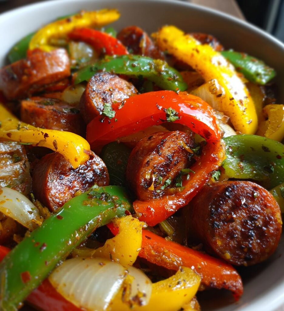 airfryer sausage and peppers