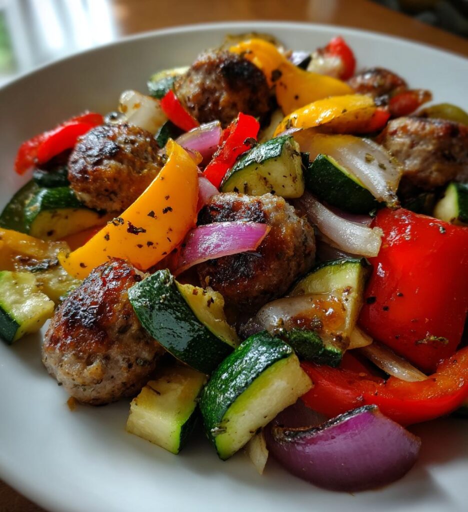 airfryer sausage and veggies