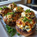 airfryer stuffed mushrooms