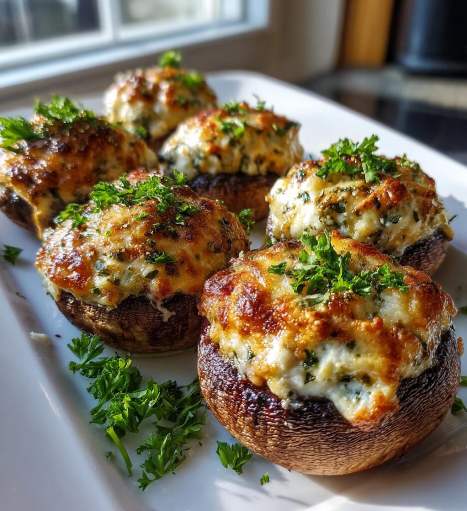 airfryer stuffed mushrooms